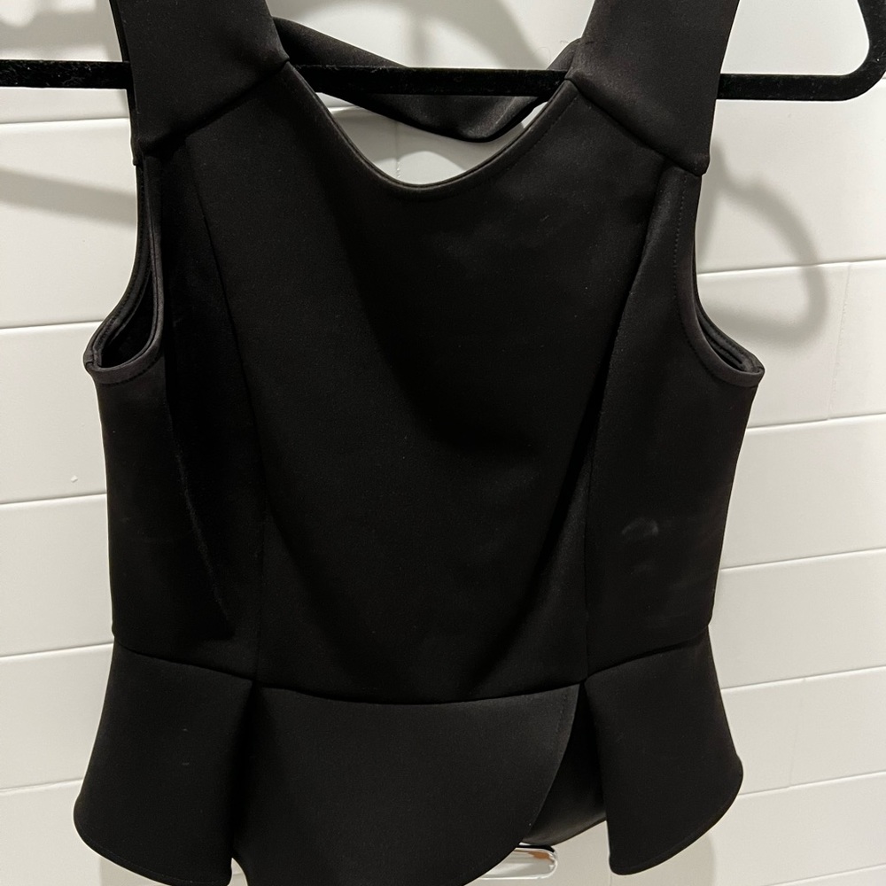 Black peplum top